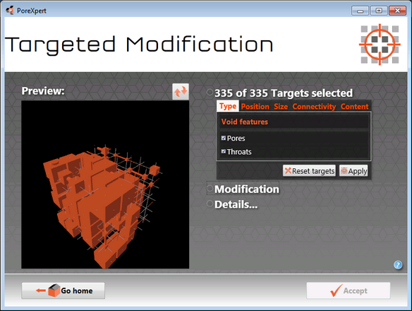 targeted modification screen