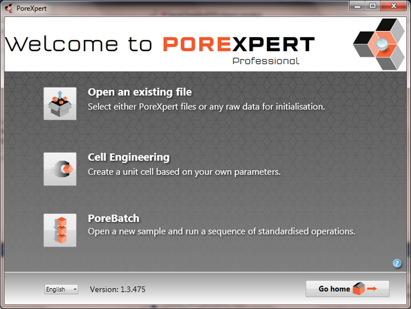 Porexpert Welcome Screen