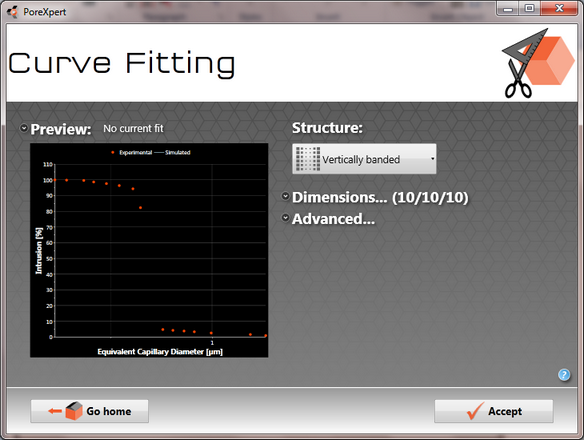 porometry tutorial fitting screen