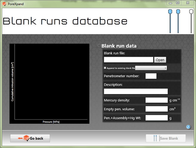 blank runs database empty