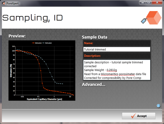 PoreXpert exported data