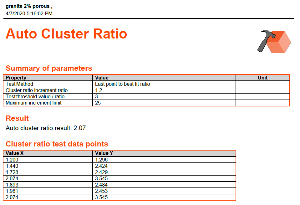 reporting pdf auto cluster