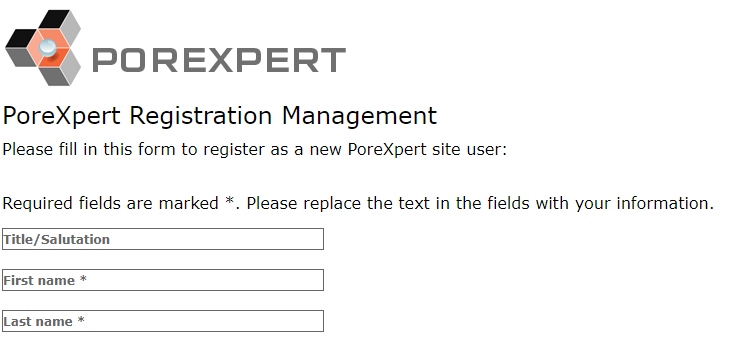 registration as new site user
