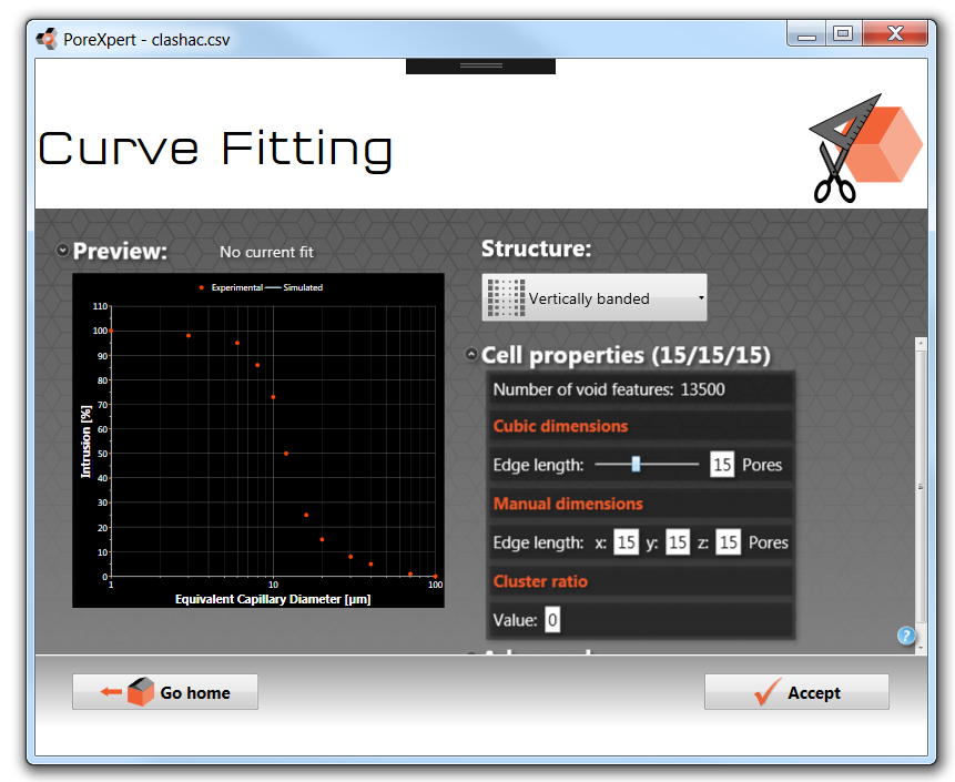 tutorial curve fitting screen