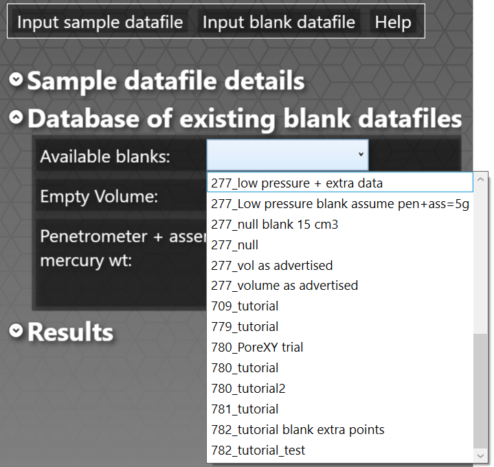 blank database